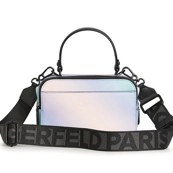 NWT Karl Lagerfeld Ombre Simone Crossbody Camara Bag, Guitar Strap and Dustbag - Picture 5 of 10